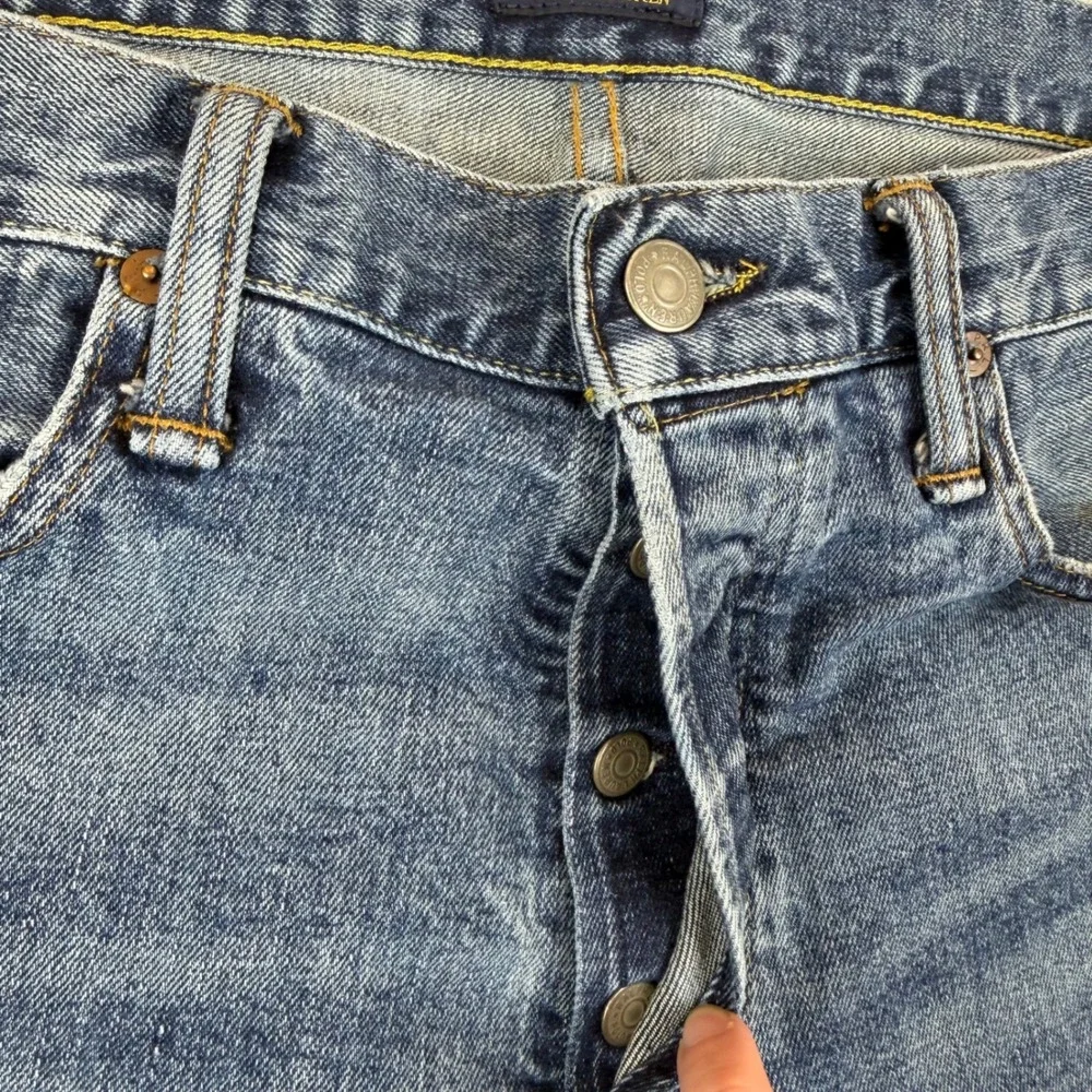 Polo‎ Ralph Lauren Mens Varick Straight Leg Button Fly Blue Jeans 34x30 Denim